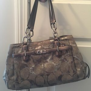 Silver Coach Bag